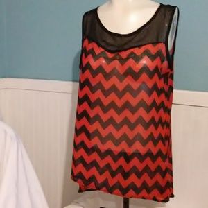 SALE P. Inc Sheer Tank Top. Size S